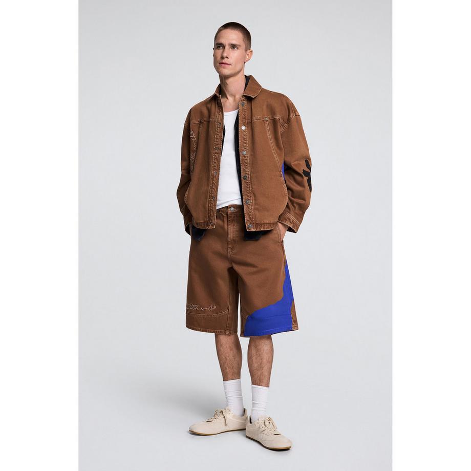 Desigual Giacca Oversized Fit con Stampa Astratta  