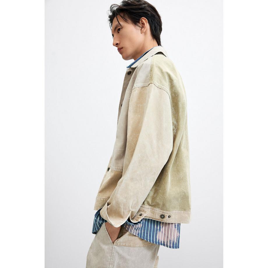 Desigual Veste en coton lavé avec poches poitrine  