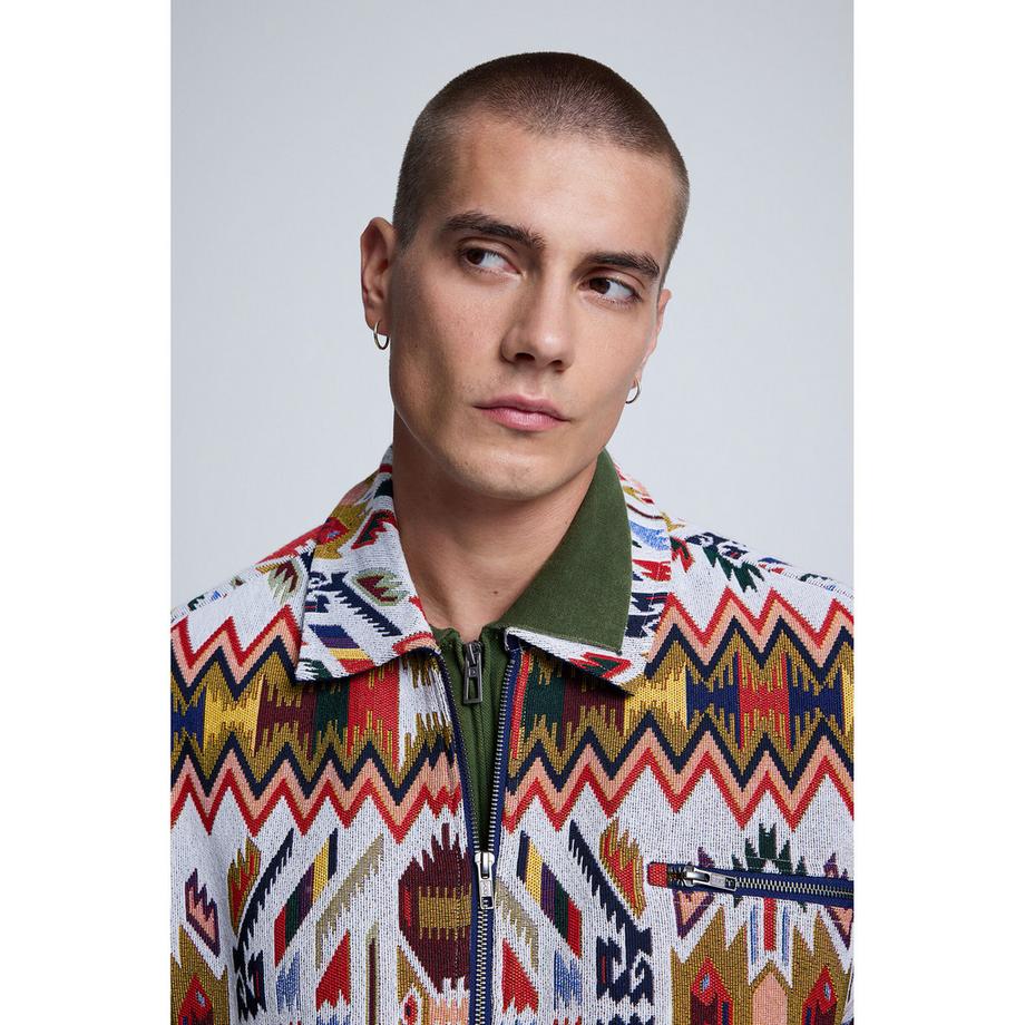 Desigual Veste à fermeture éclair motif  
