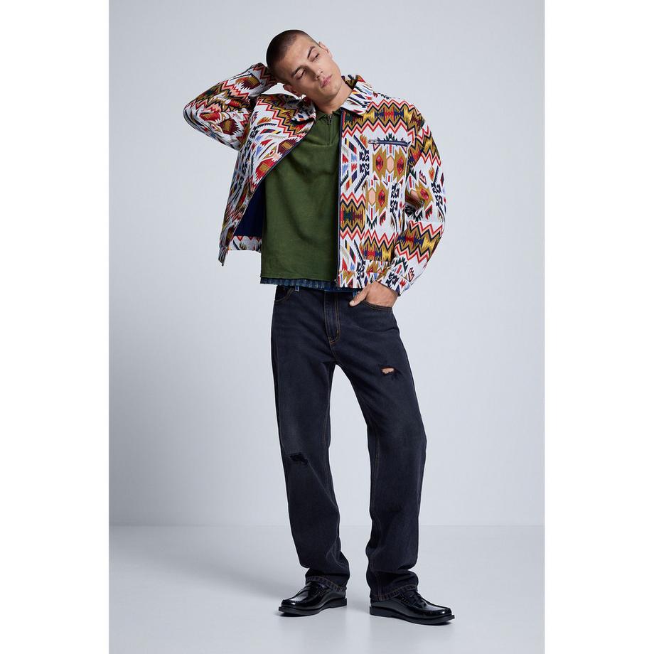 Desigual Veste à fermeture éclair motif  