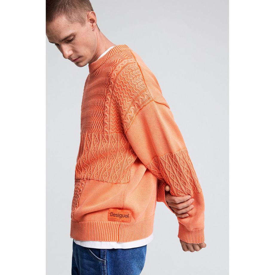 Desigual Patchwork Strickpullover  