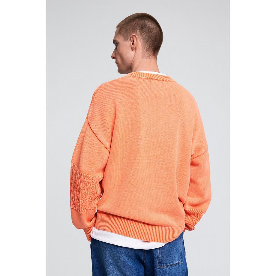 Desigual Patchwork Strickpullover  