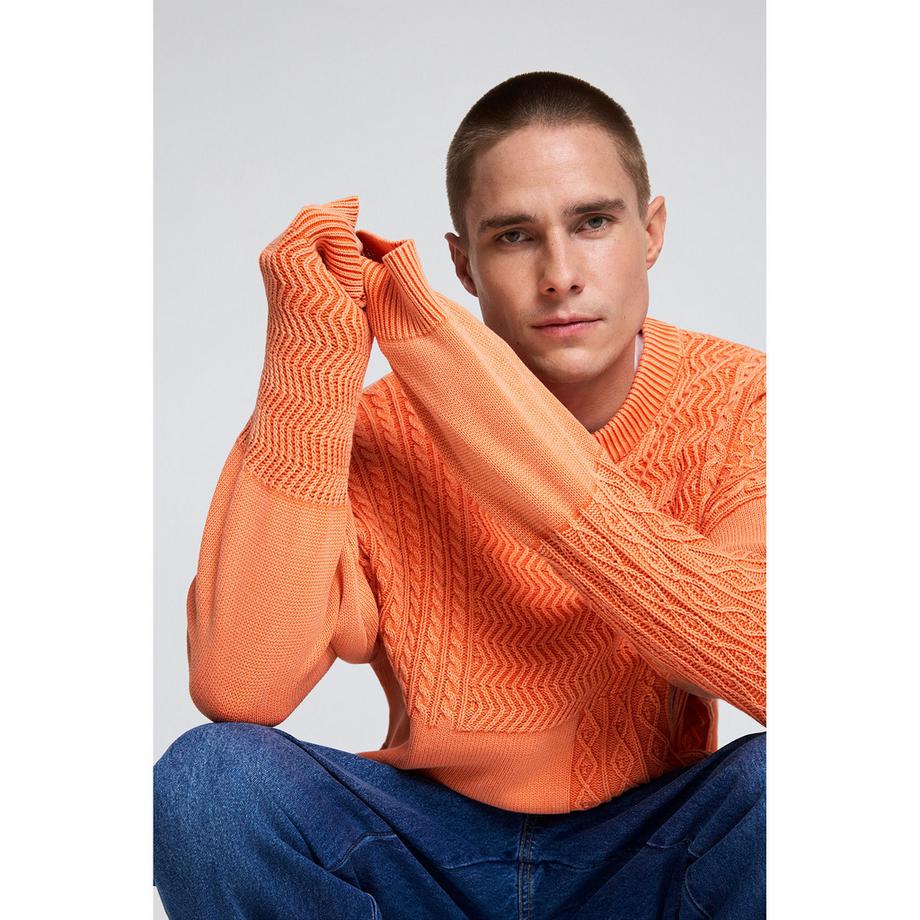 Desigual Patchwork Strickpullover  
