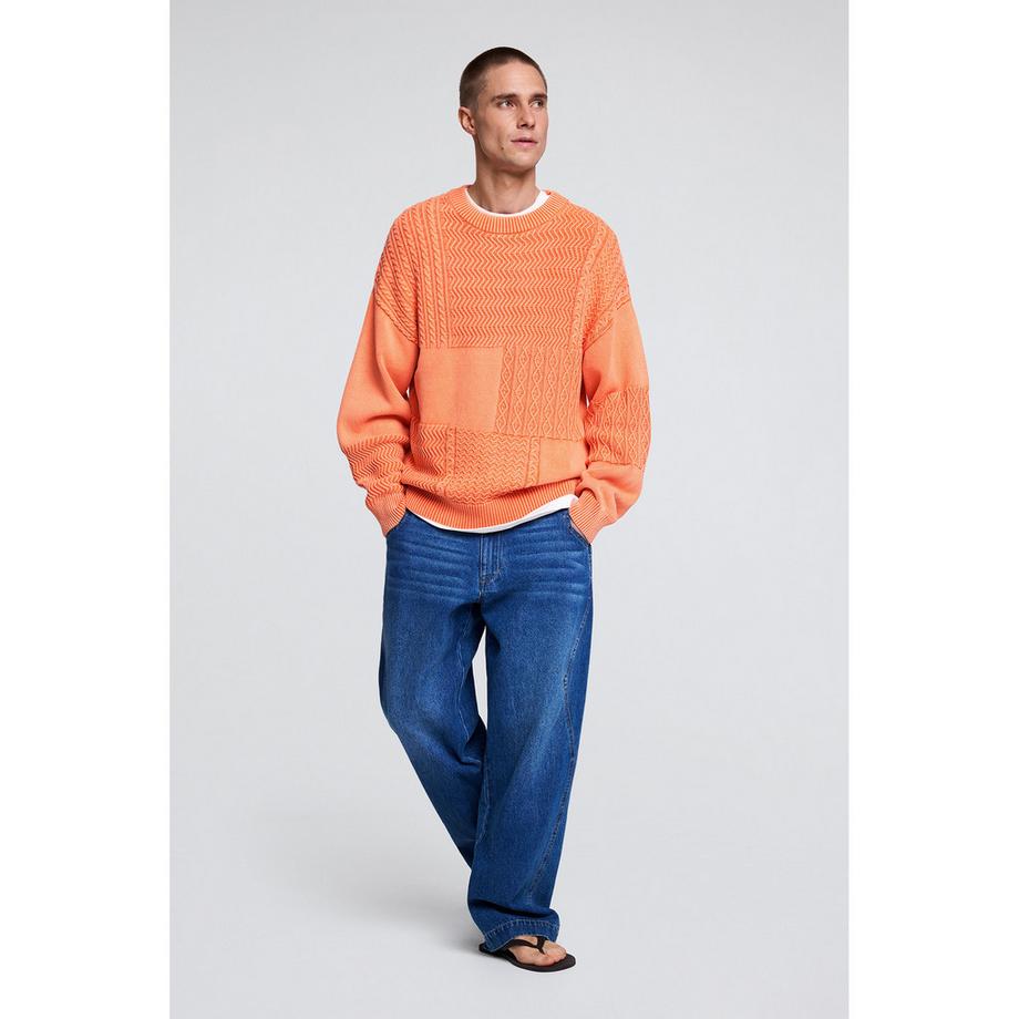 Desigual Patchwork Strickpullover  