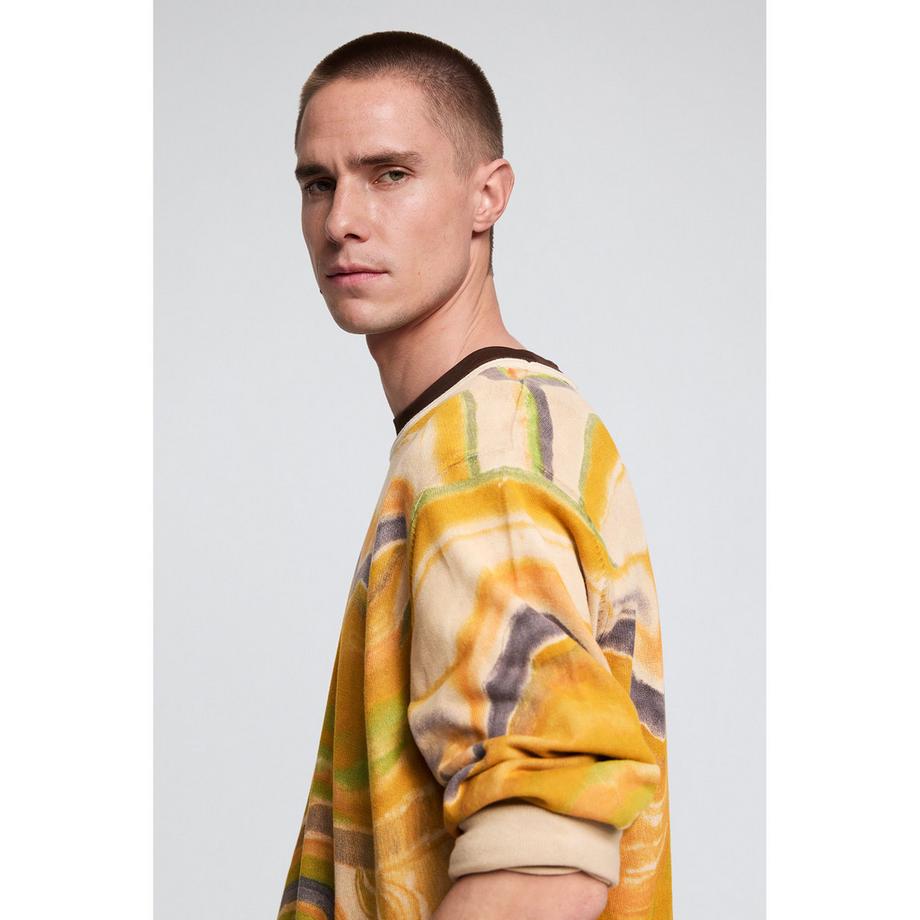 Desigual Gemusterter Langarm Pullover  