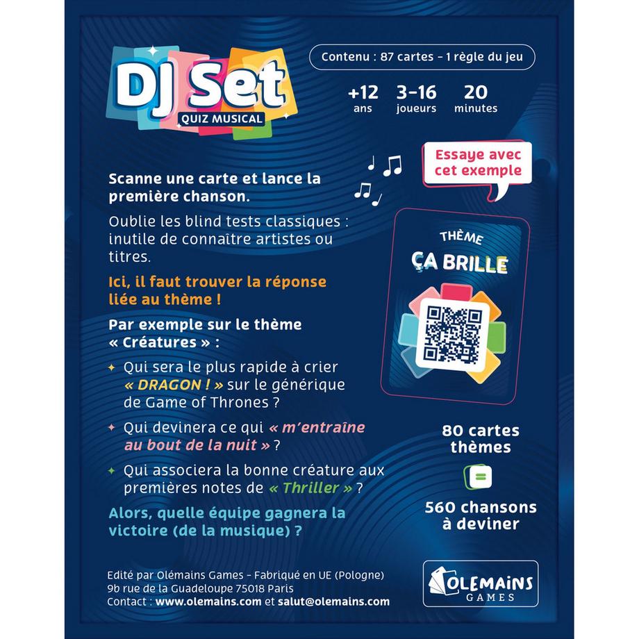 Olémains  DJ Set - Quiz Musical, francese 