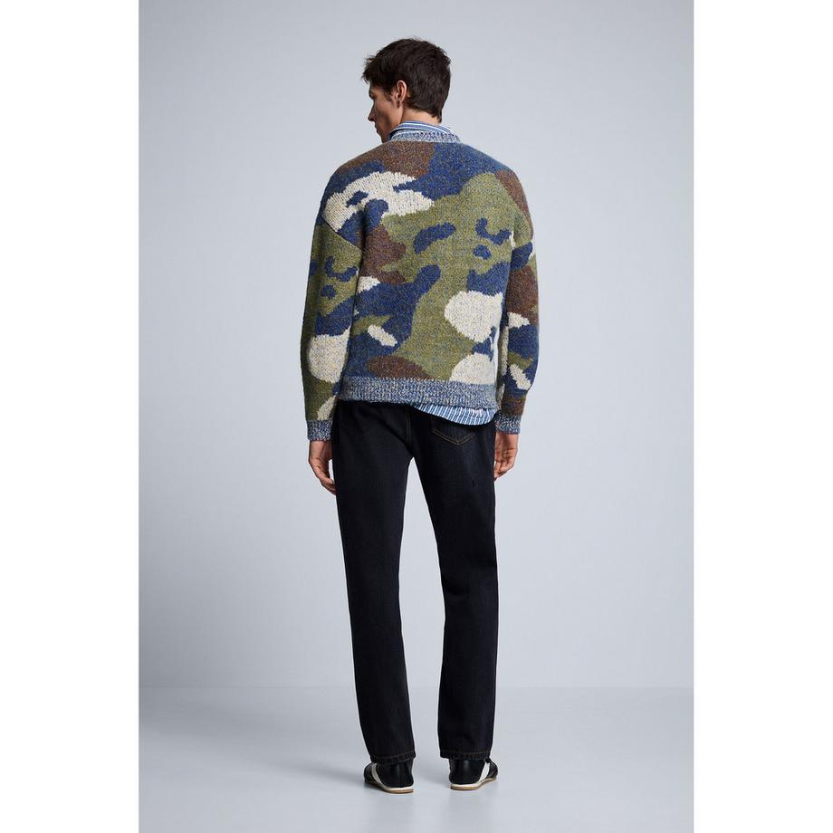 Desigual Maglione a Stampa Camouflage  