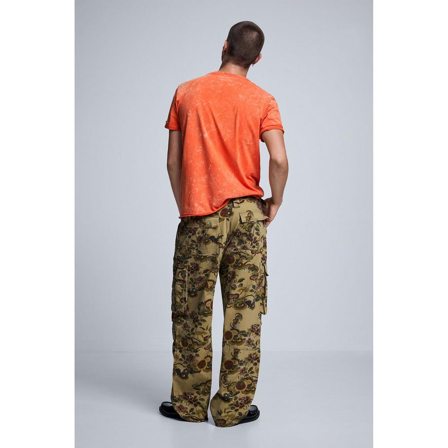 Desigual Pantalon Cargo à Imprimé Floral  
