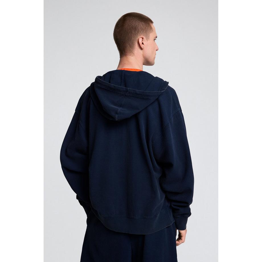 Desigual Sweatshirt mit durchgehendem Reissverschluss und Kapuze  