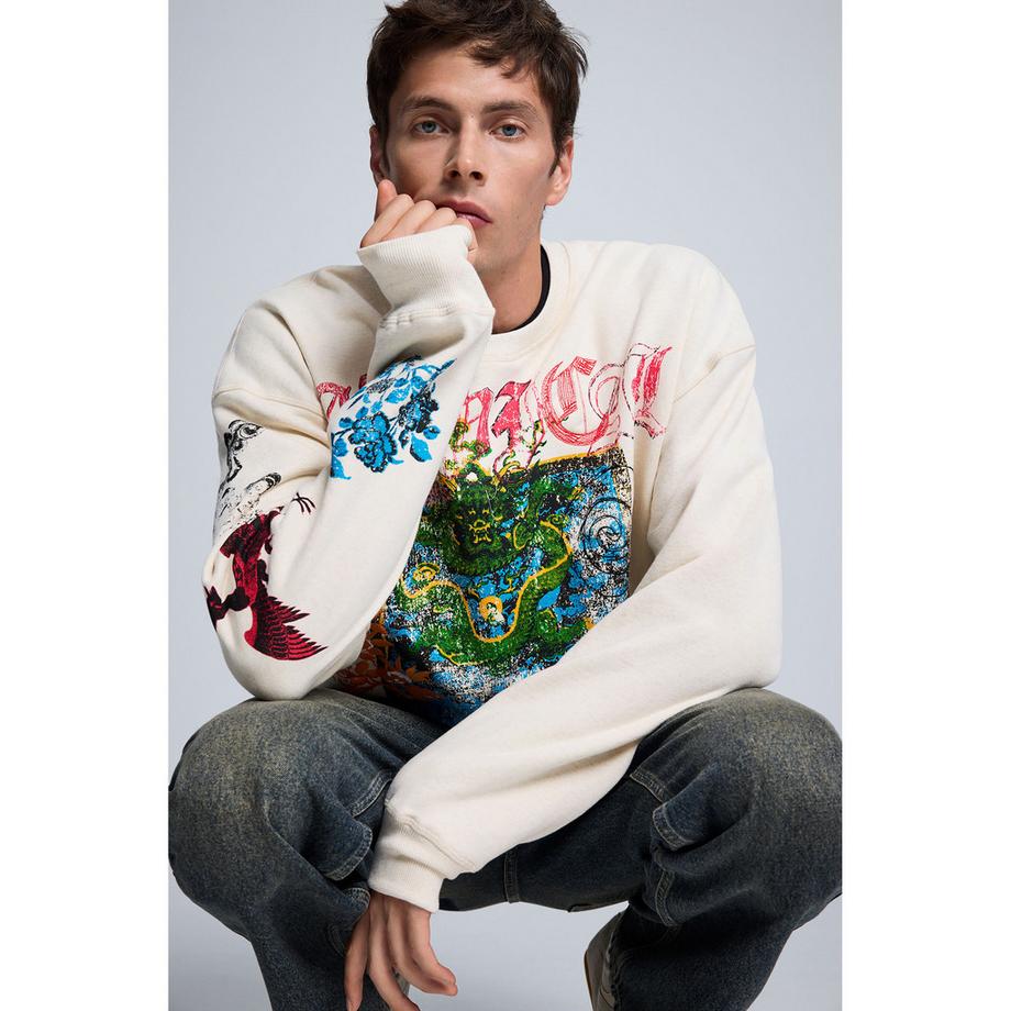 Desigual Felpa con stampa grafica  