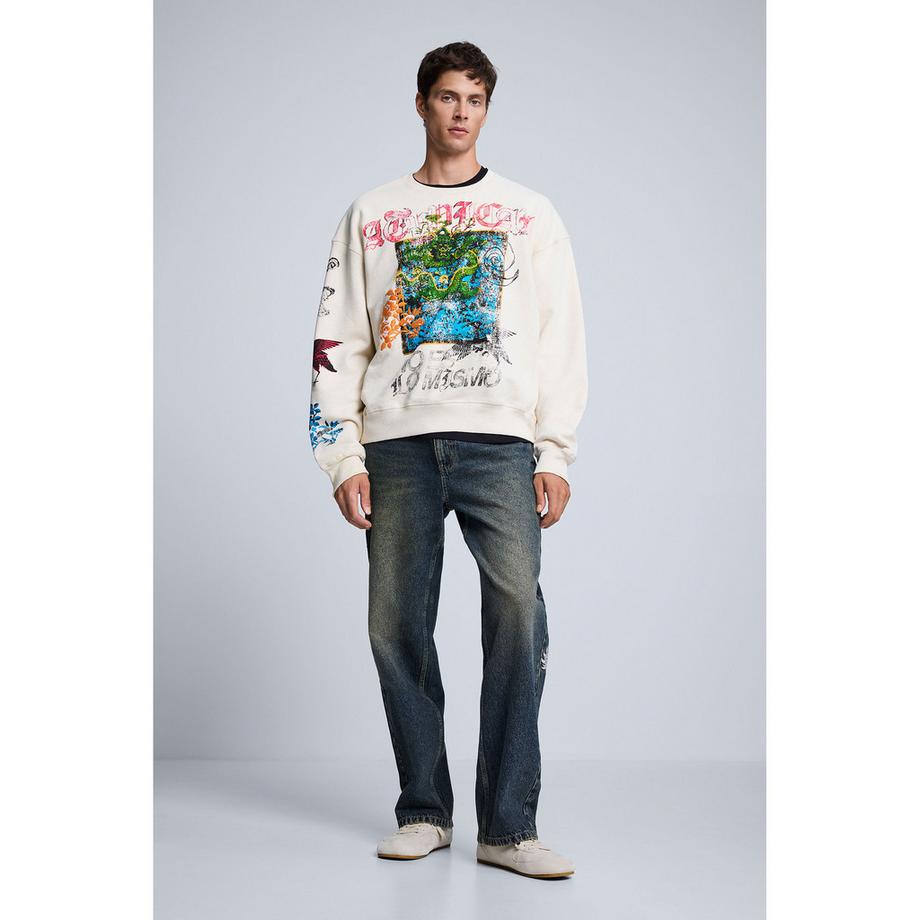 Desigual Felpa con stampa grafica  