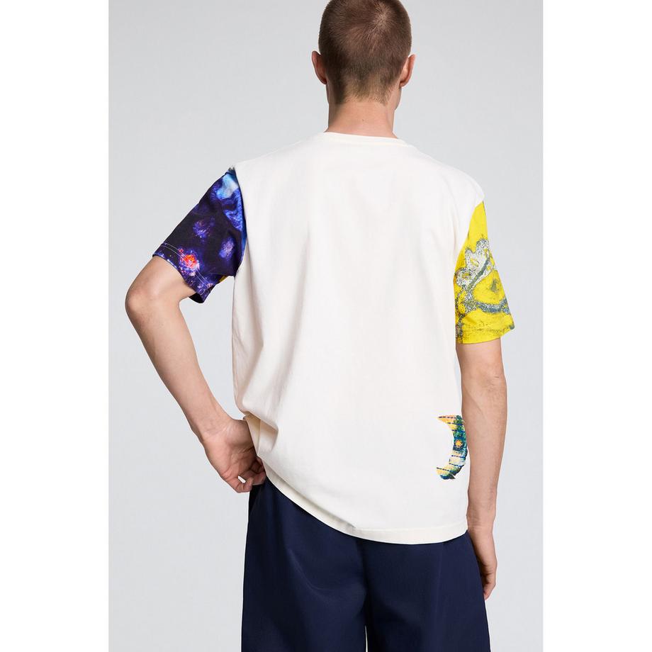 Desigual T-Shirt a Maniche Corte Girocollo con Stampa Grafica  