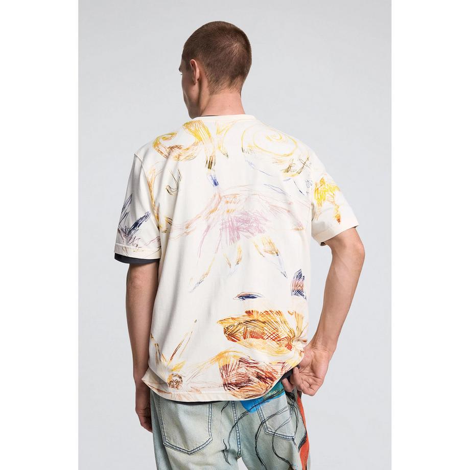 Desigual Bedrucktes Kurzarm T-Shirt  