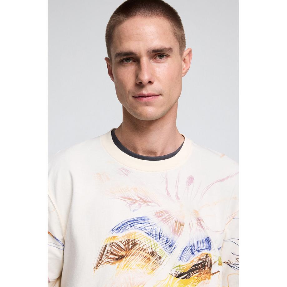Desigual Bedrucktes Kurzarm T-Shirt  