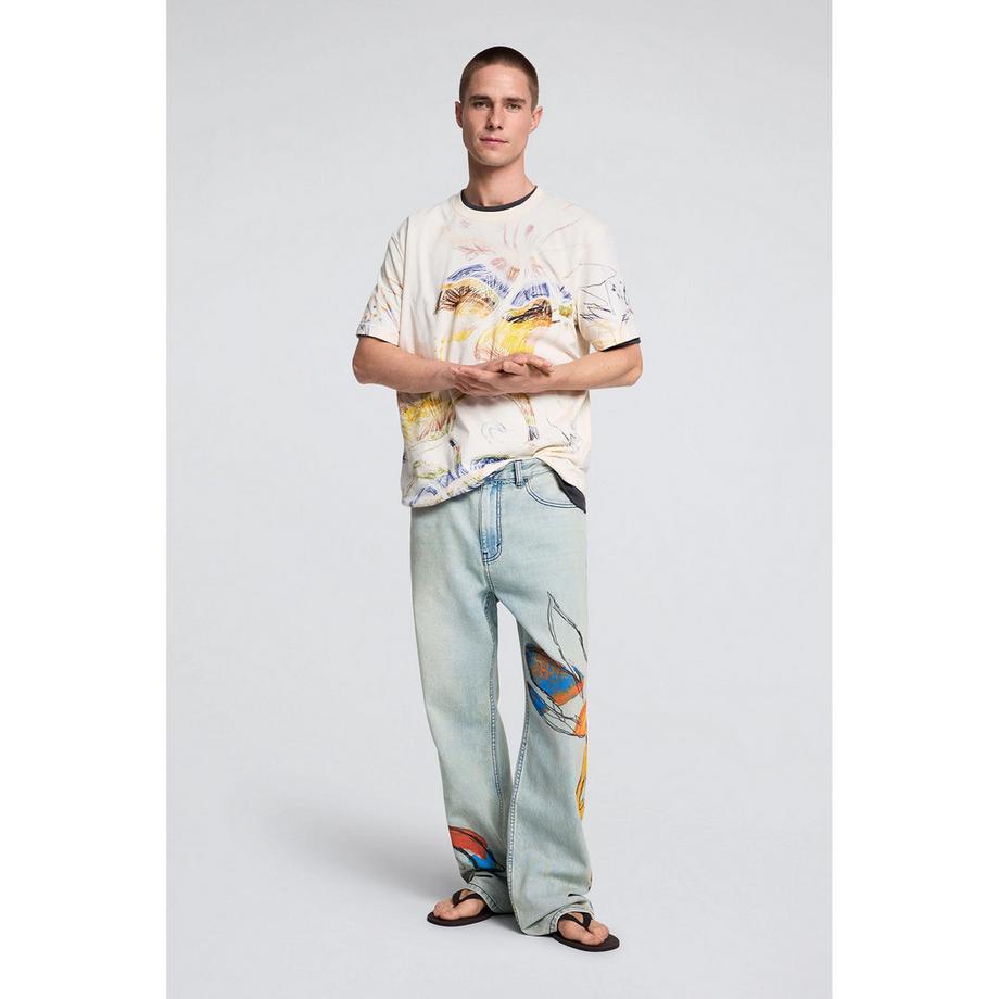 Desigual Bedrucktes Kurzarm T-Shirt  