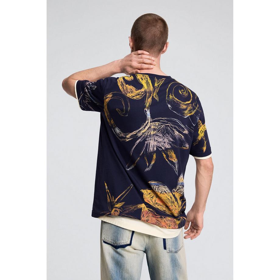 Desigual T-shirt à imprimé floral  