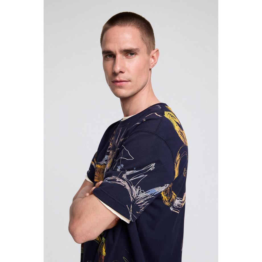 Desigual T-shirt à imprimé floral  