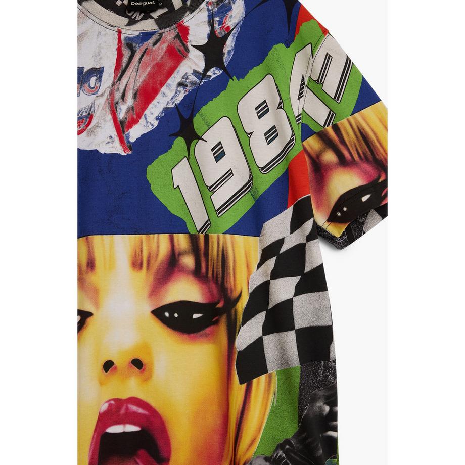 Desigual T-shirt à manches courtes avec imprimé graphique  