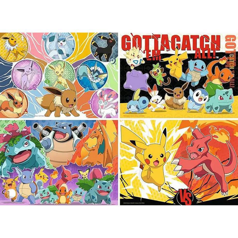 Ravensburger  Puzzle Les copains Pokémon 4 x 100 pièces 
