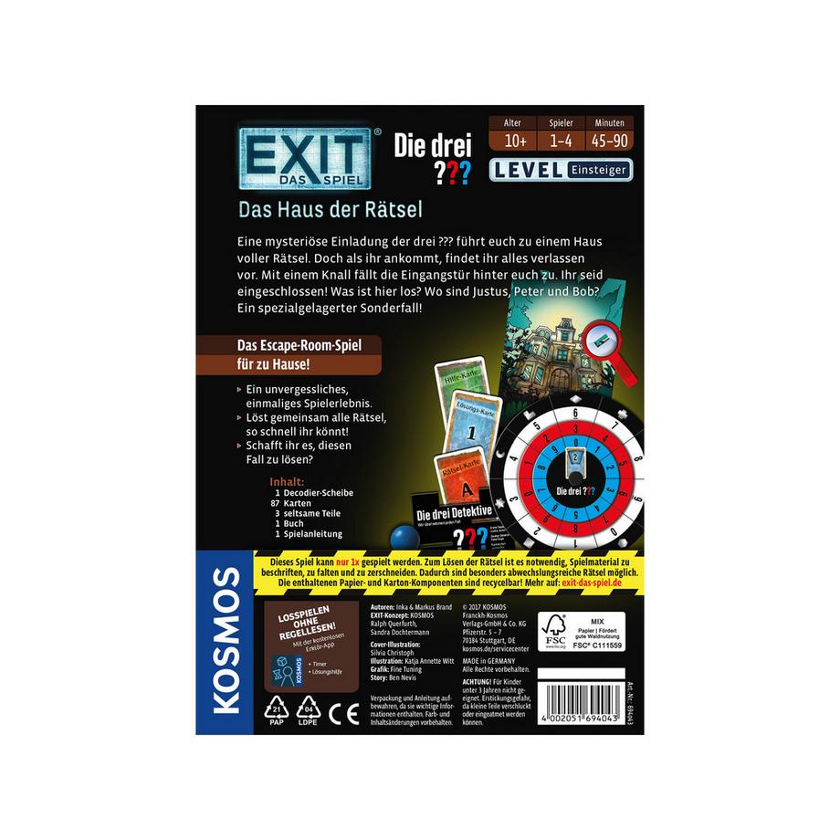 Kosmos  EXIT® - Il gioco: La casa degli enigmi 