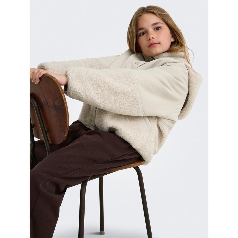 KIDS ONLY Kapuzenjacke mit Sherpa-Futter  