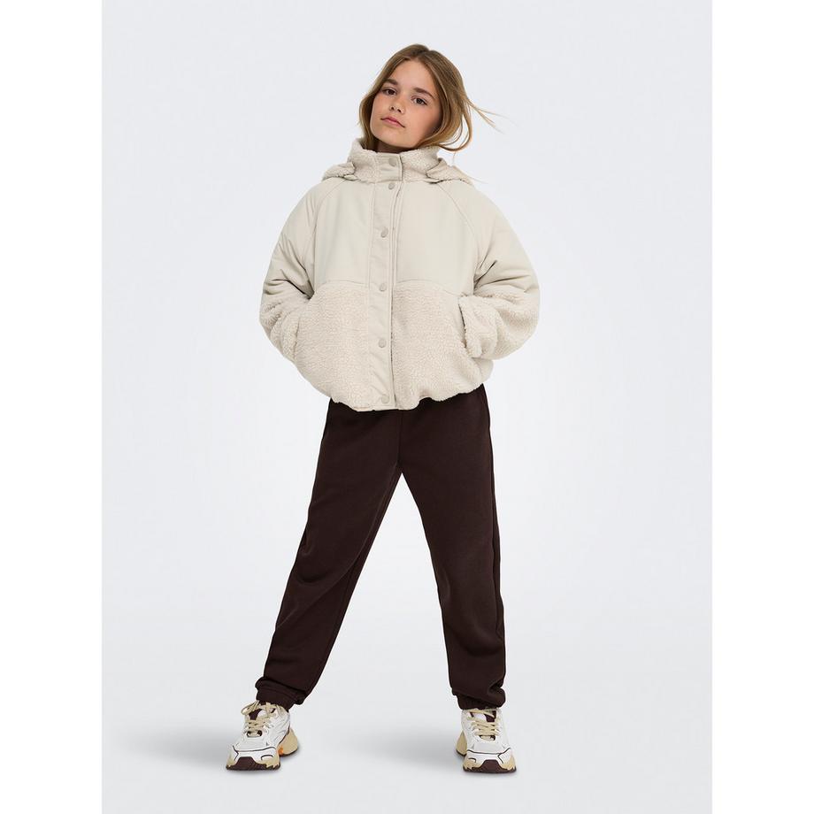 KIDS ONLY Kapuzenjacke mit Sherpa-Futter  