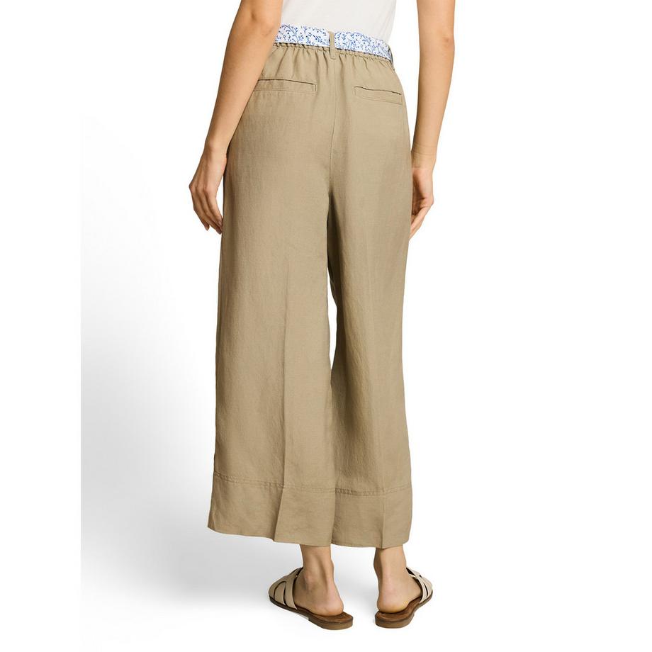 TOM TAILOR Culotte Hose mit gemustertem Gürtel  