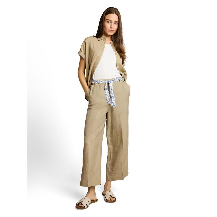TOM TAILOR Culotte Hose mit gemustertem Gürtel  