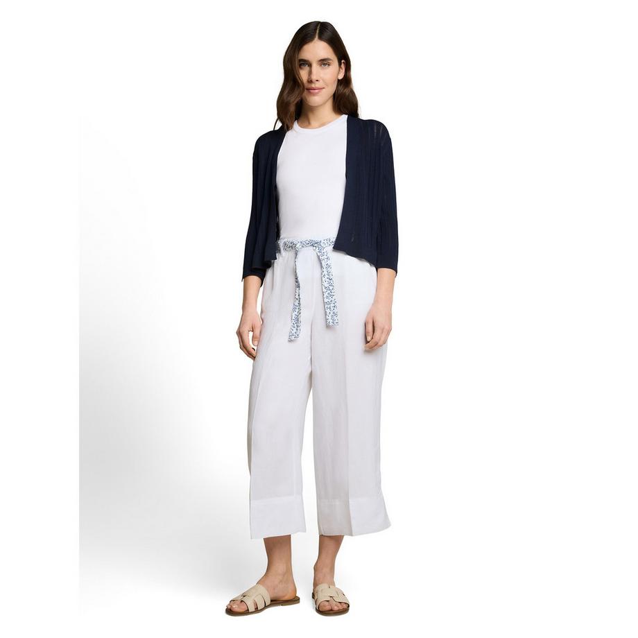 TOM TAILOR Pantalon Culotte avec ceinture à motifs  