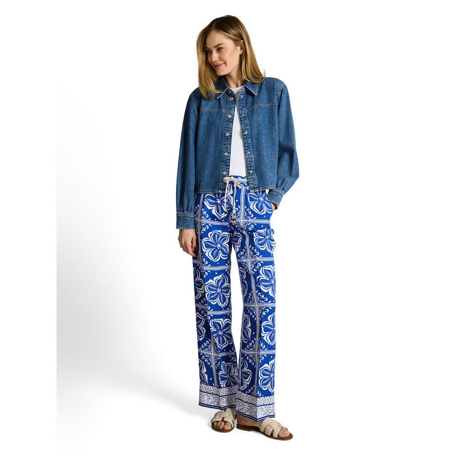 TOM TAILOR Pantalon large à motifs  