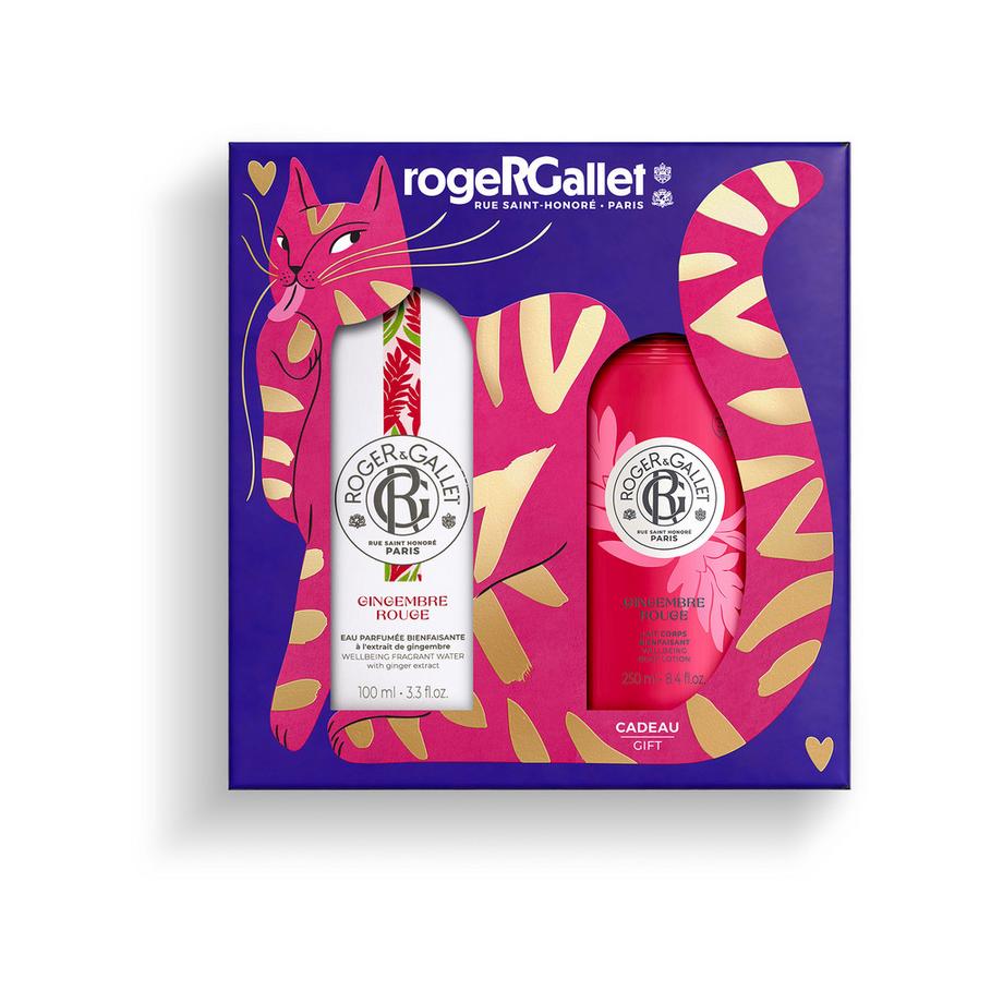 Coffret Eau Parfumée Bienfaisante Gingembre Rouge 100ml et son Lait Corps