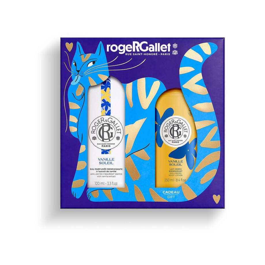 Coffret Eau Parfumée Bienfaisante Vanille Soleil 100ml et son Lait Corps 