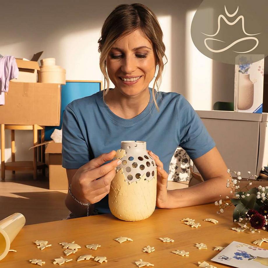 Ravensburger  Puzzle 3D Vaso Butter-Yellow, 162 pezzi 