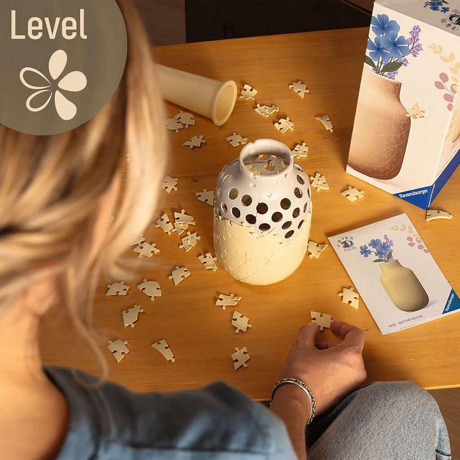 Ravensburger  Puzzle 3D Vaso Butter-Yellow, 162 pezzi 