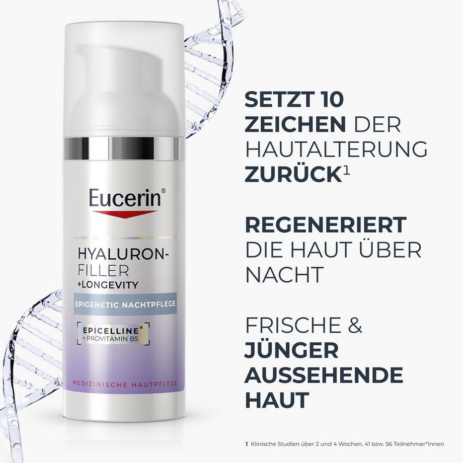 Eucerin  Hyaluron-Filler + Longevity Soin de Nuit Épigénétique  