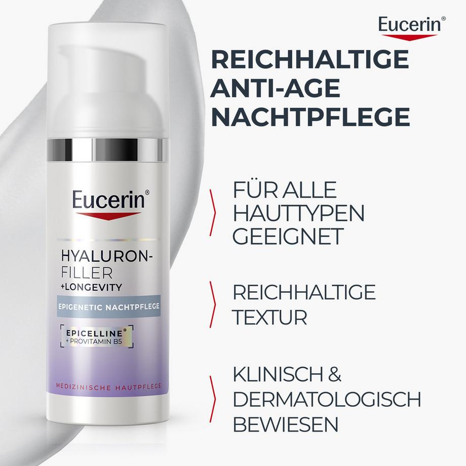 Eucerin  Hyaluron-Filler + Longevity Soin de Nuit Épigénétique  