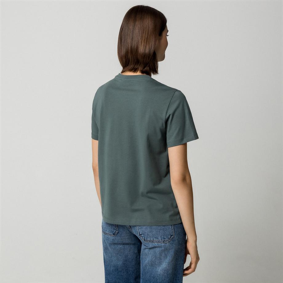 VILA VISYBIL T-shirt avec imprimé textuel courbé  
