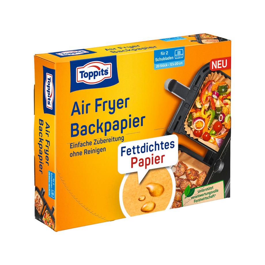 Toppits Backpapier Air Fryer Backpapier 12x 20cm 