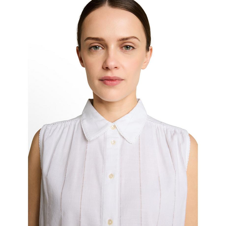TOM TAILOR Ärmellose Bluse mit Knopfleiste  