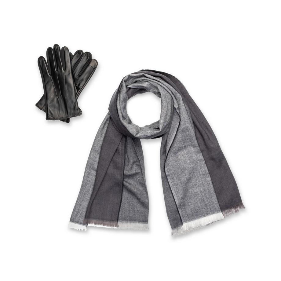 Manor Man Set regalo con sciarpa e guanti  