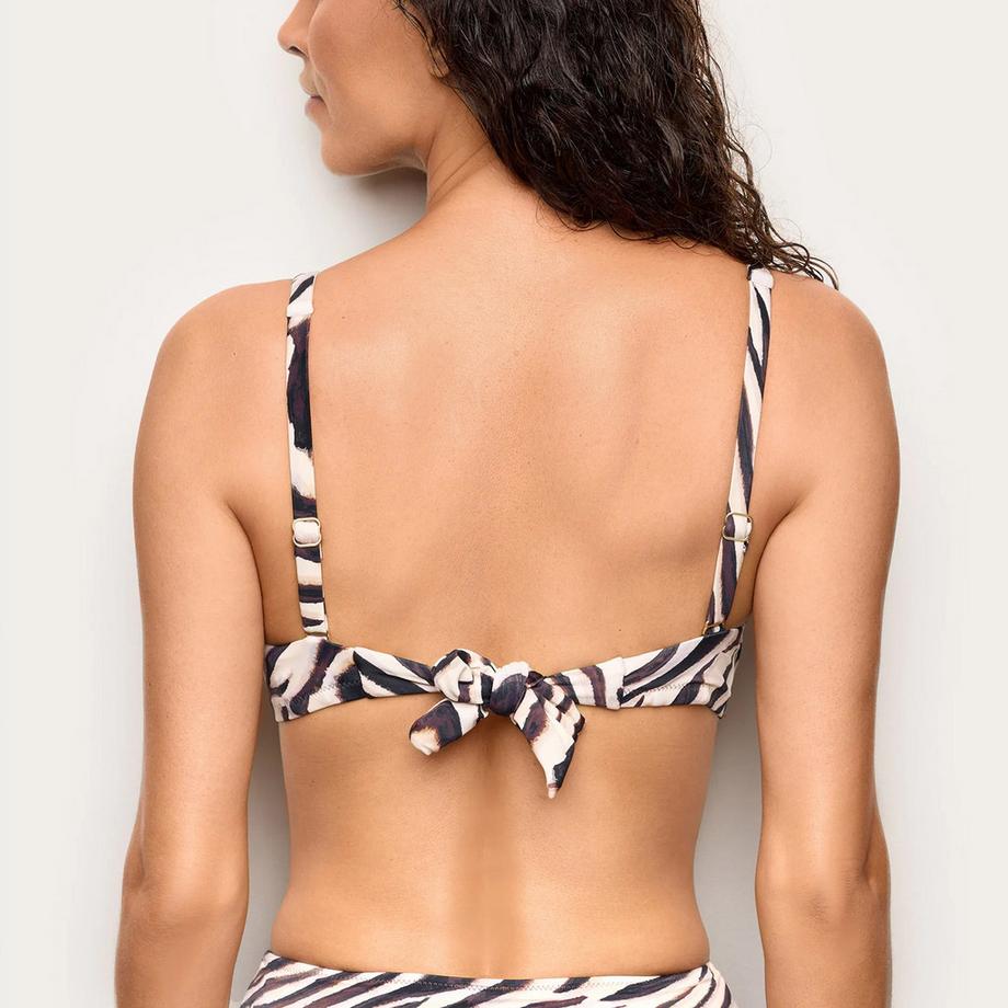 Yamamay Reggiseno a balconcino stampa zebrata con spalline  