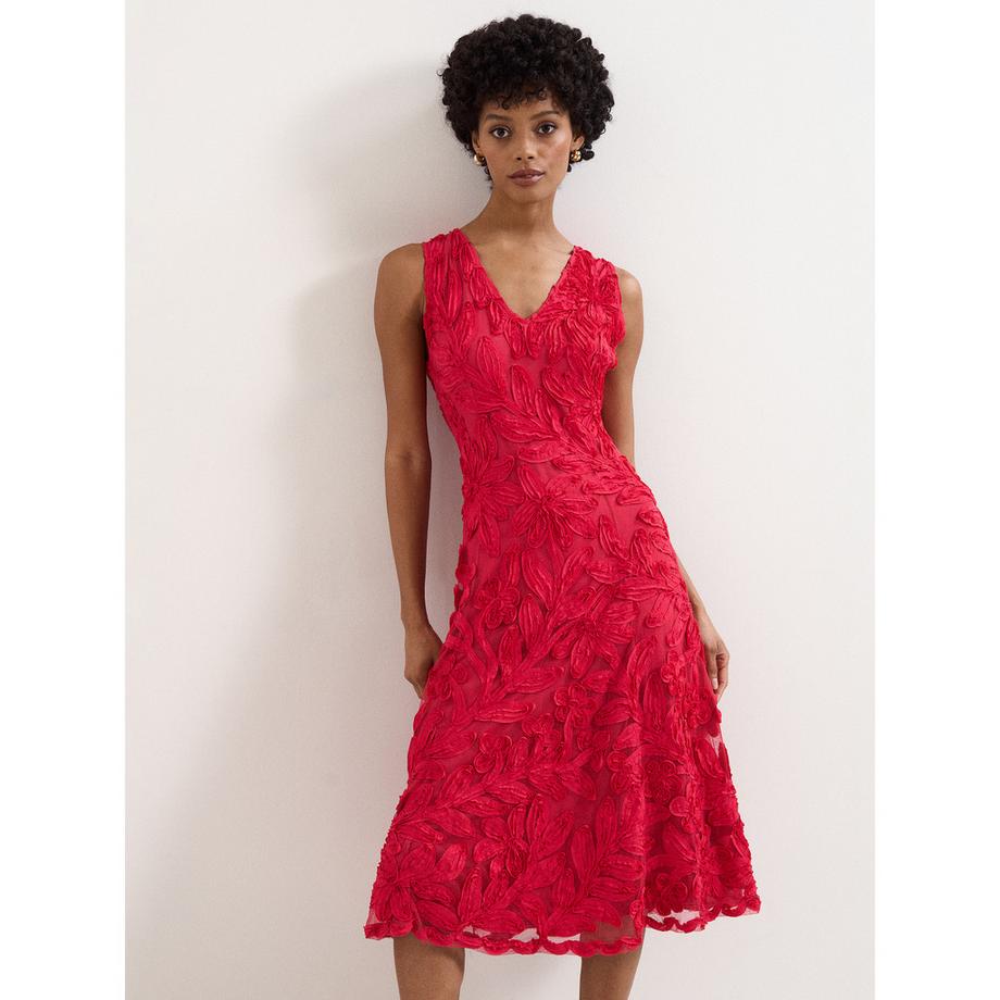 Phase Eight Paloma Robe Midi Sans Manches Col V  