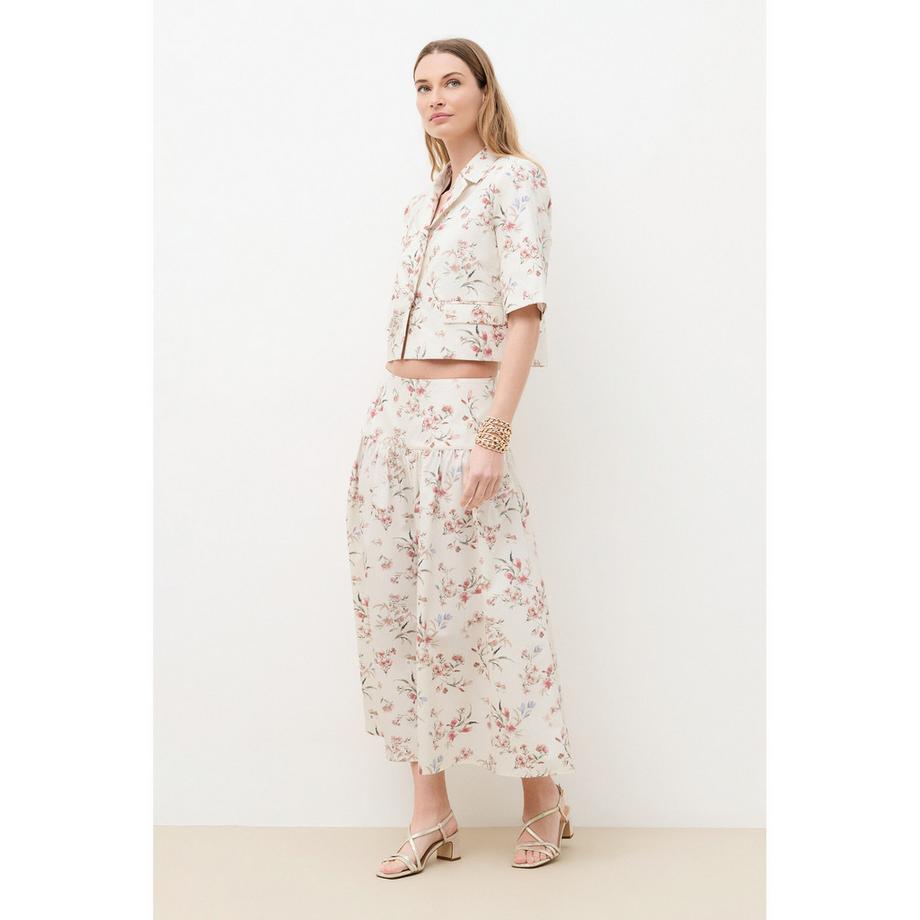 Caroll Veste à Manches Courtes à Motif Floral  