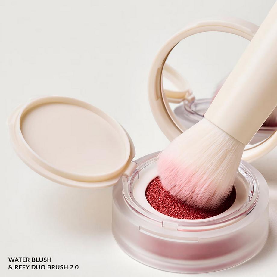 REFY  Duo Brush 2.0 - Pinceau double embout bronzer et blush liquides 