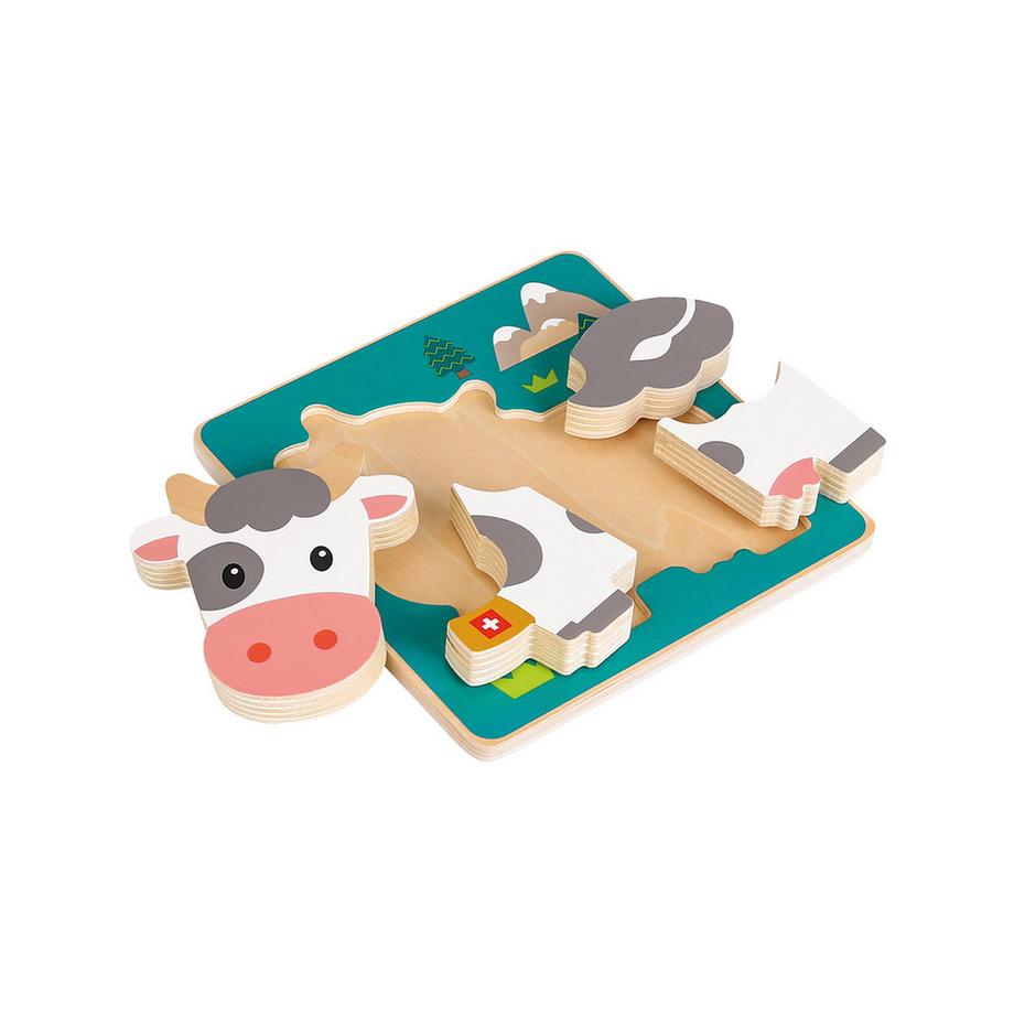 Swiss Animal Set mit 3 Puzzles