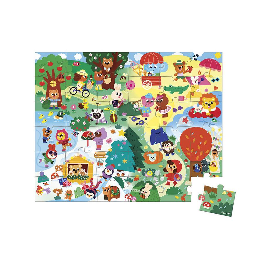 Janod  Puzzle 4 stagioni 36 pezzi 