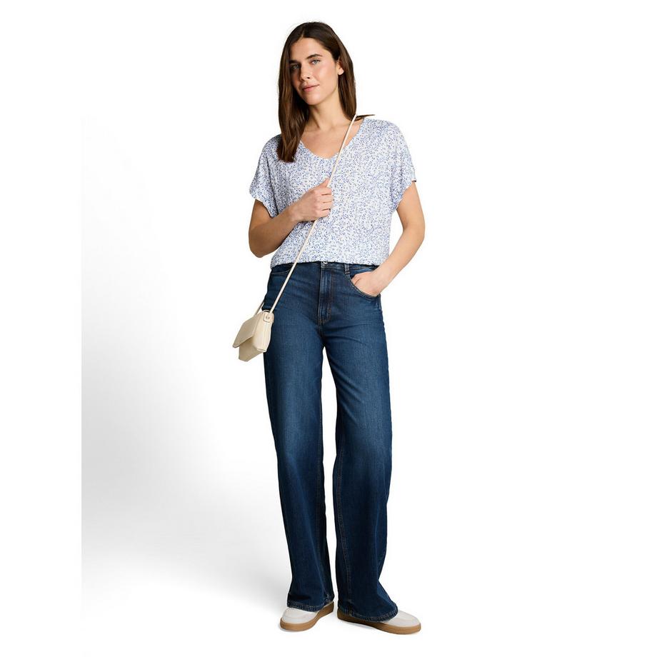TOM TAILOR Bedrucktes V-Ausschnitt T-Shirt  