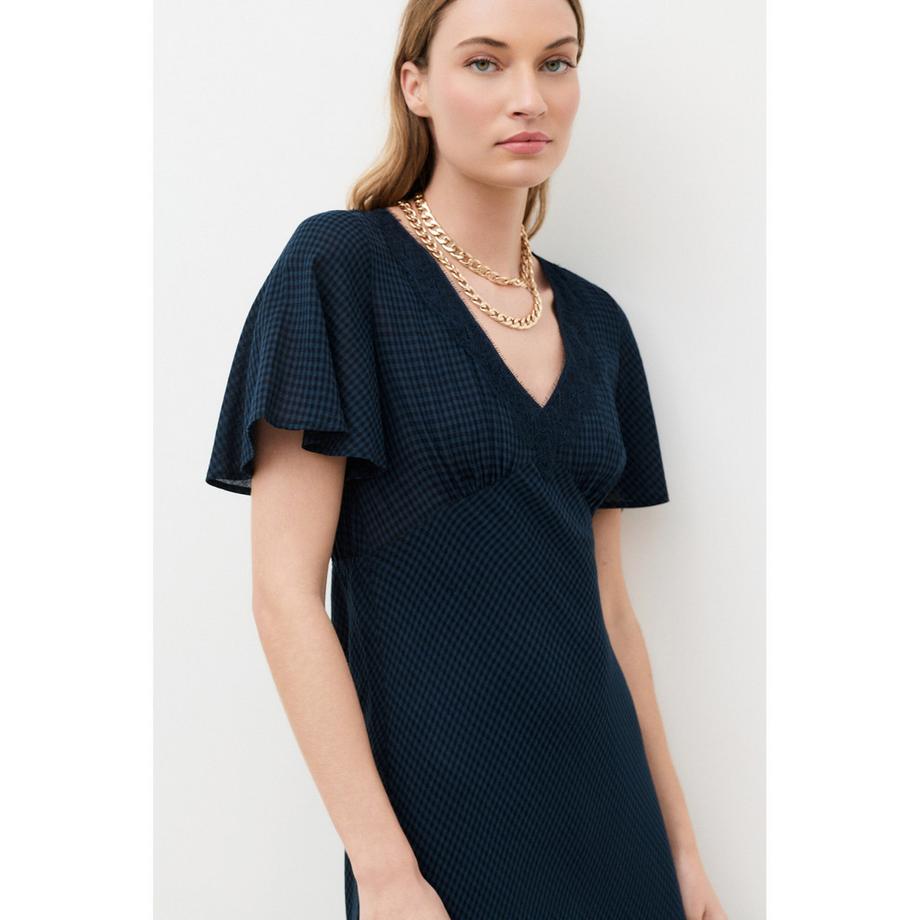 Caroll Midikleid V-Ausschnitt Kurzarm  