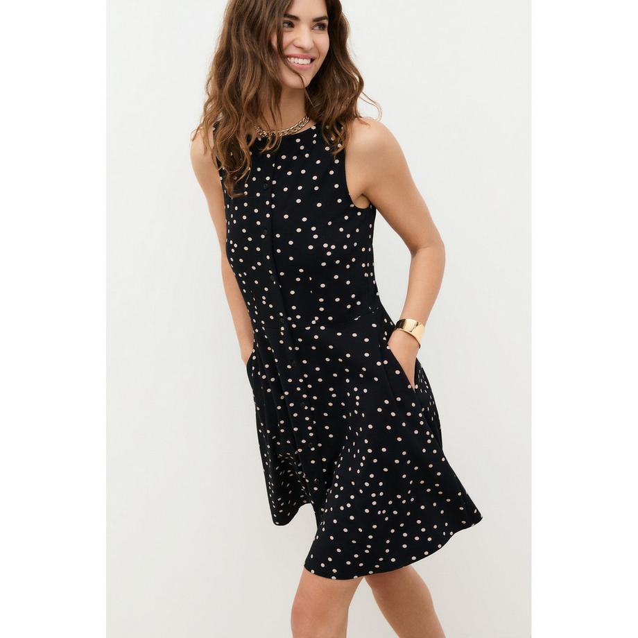 Caroll Ärmelloses Polka Dot Kleid  
