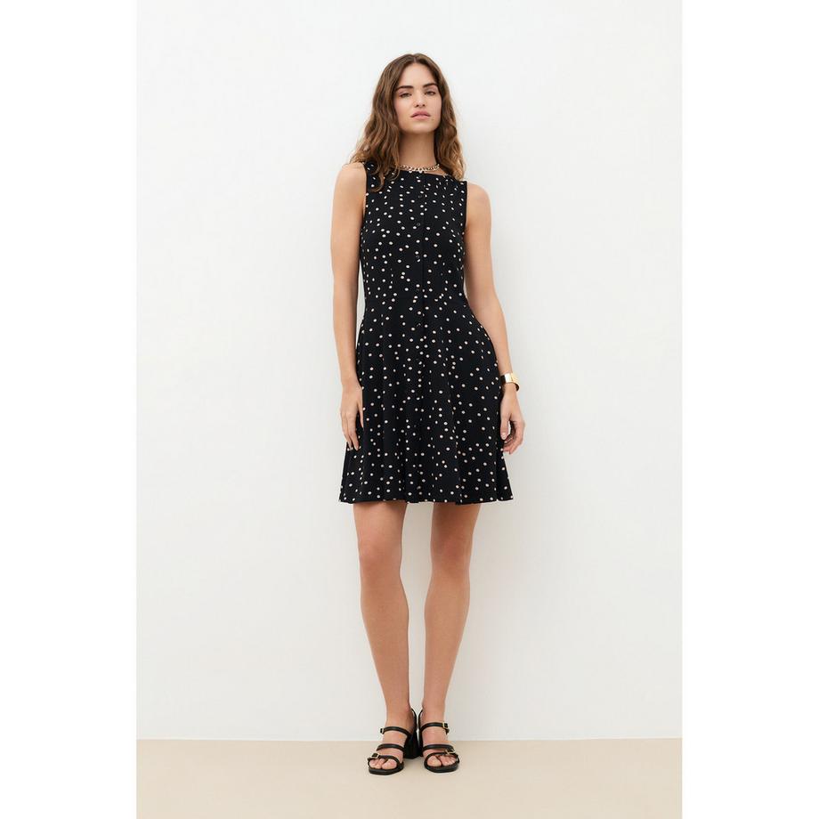 Caroll Ärmelloses Polka Dot Kleid  